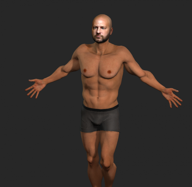Man Modèle 3D .c4d .max .obj .3ds .fbx .stl .blend 