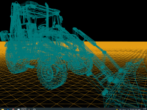 Backhoe - excavator Model 3D