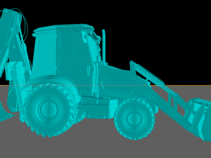 Backhoe - excavator Model 3D