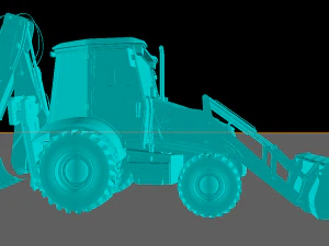 Backhoe - excavator 3D Model