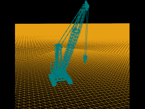 Crane model with chains Model 3D