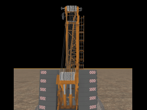 Crane model with chains Model 3D