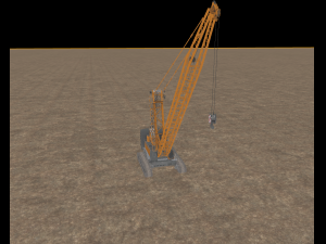 Crane model with chains Model 3D