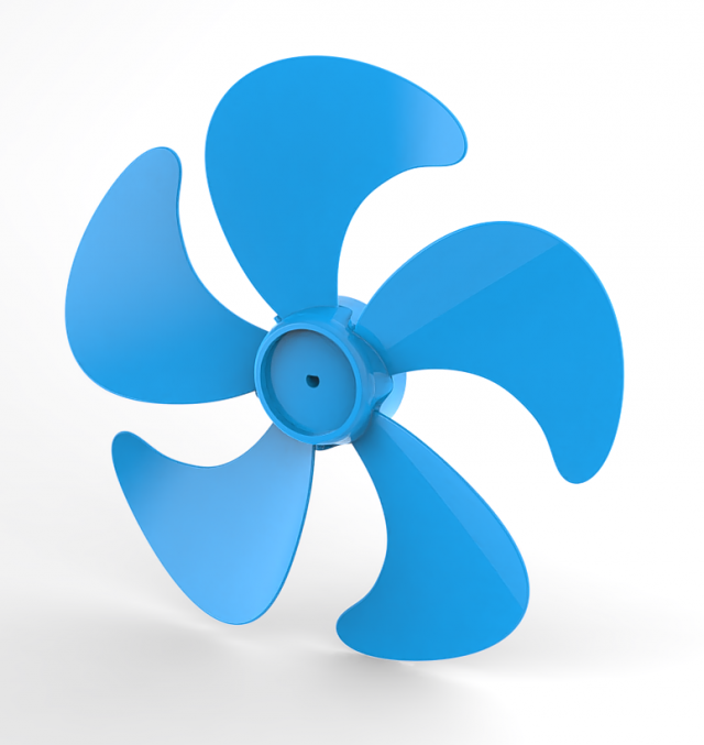 13 inches Fan 5 Blade Half Moon Type Modelo 3D .c4d .max .obj .3ds .fbx .stl .blend 