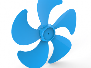 13 inches Fan 5 Blade Half Moon Type Modelo 3D