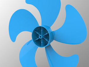 13 inches Fan 5 Blade Half Moon Type Modelo 3D