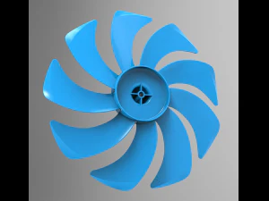 팬 블레이드 9개 블레이드 3D 모델