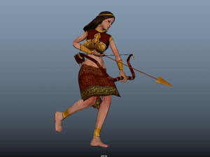 Archer Girl Animations Modelo 3D
