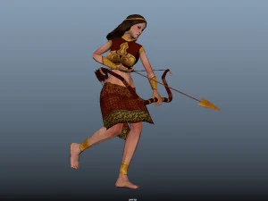 Boogschuttermeisje-animaties 3D Model