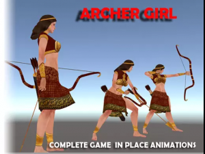 Archer Girl Animations 3Dモデル