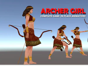 Archer Girl Animations 3D Model
