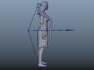 Archer Girl Animations 3Dモデル