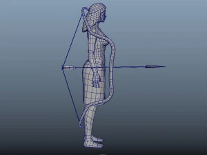 Archer Girl Animations 3D Model