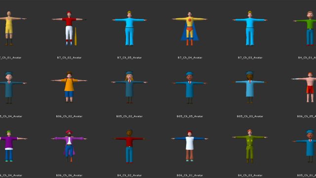 Avatar Game Animation Bible 3D Model .c4d .max .obj .3ds .fbx .stl .blend 