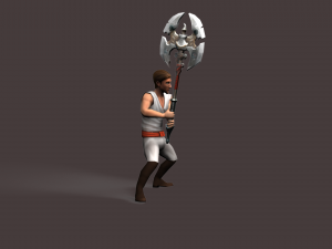 Axe Fight Animations 3D Model