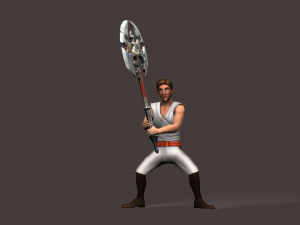 Axe Fight Animations 3D Model