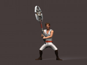 Axe Fight Animations 3D Model