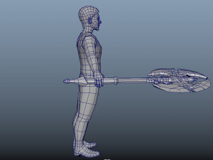 Axe Fight Animations 3D Model