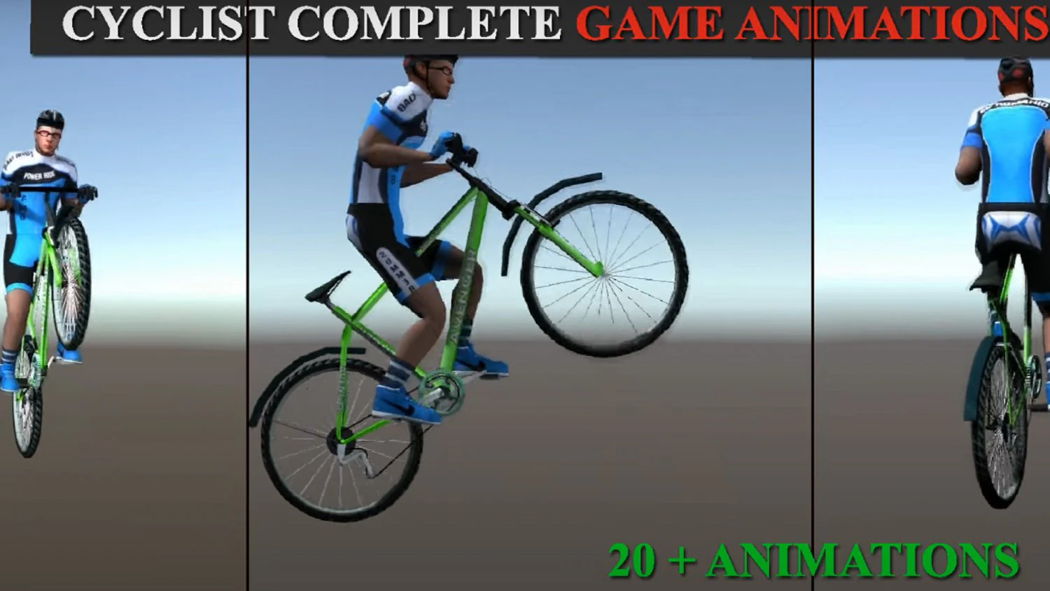 Bicycle Animations 3D Model .c4d .max .obj .3ds .fbx .stl .blend 