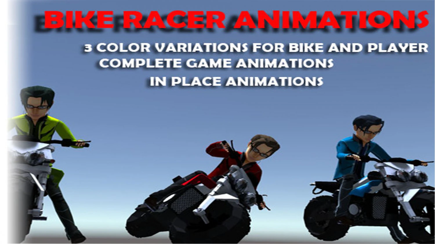 Bike Animations 3D Model .c4d .max .obj .3ds .fbx .stl .blend 