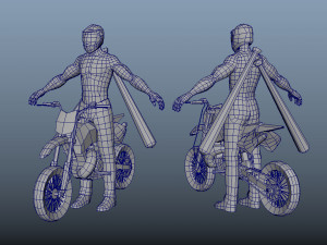 Bike Fight Animations Modelo 3D