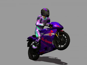 Animazioni di combattimenti in bici HD Modello 3D