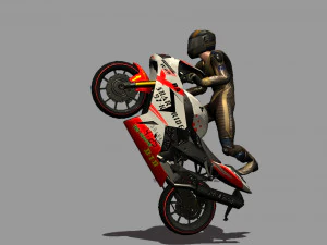 Bike Fight Animations HD 3D Model