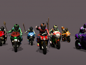 Bike Fight Animations HD 3D 模型