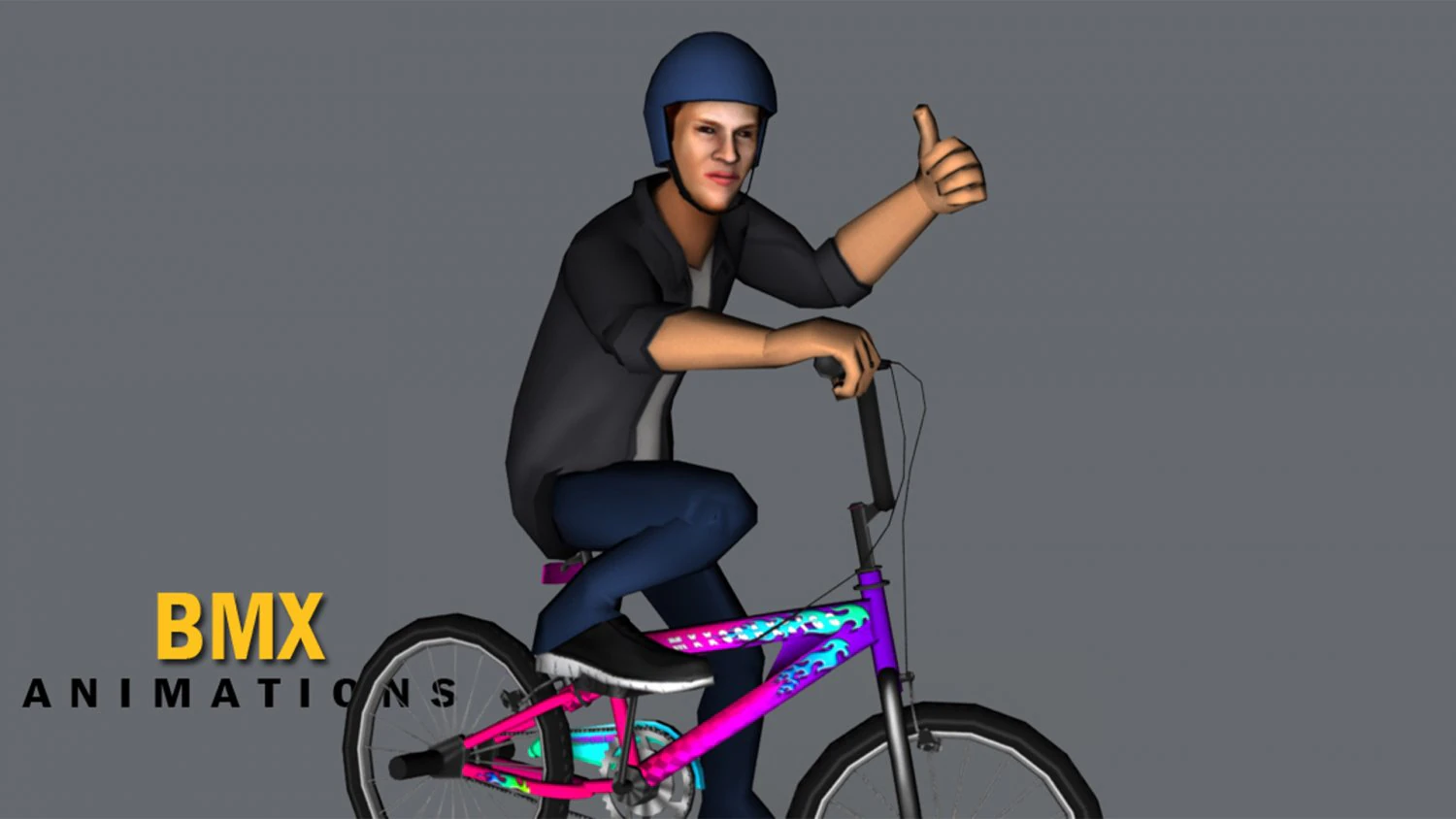 BMX Animations 3D Model .c4d .max .obj .3ds .fbx .stl .blend 
