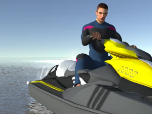 Boat Race Animations 3D Model