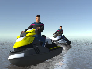 Boat Race Animations 3D Model