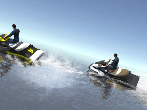 Boat Race Animations 3D Model