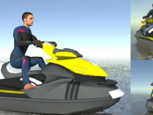 Boat Race Animations 3D Model