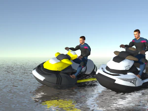 Boat Race Animations 3D Model