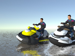 Boat Race Animations Modèle 3D