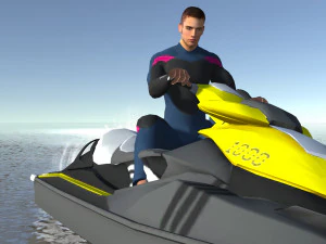 Boat Race Animations 3D Model