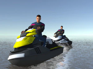 Boat Race Animations 3D Model