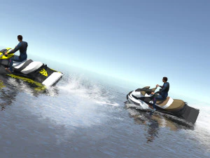 Boat Race Animations 3D Model