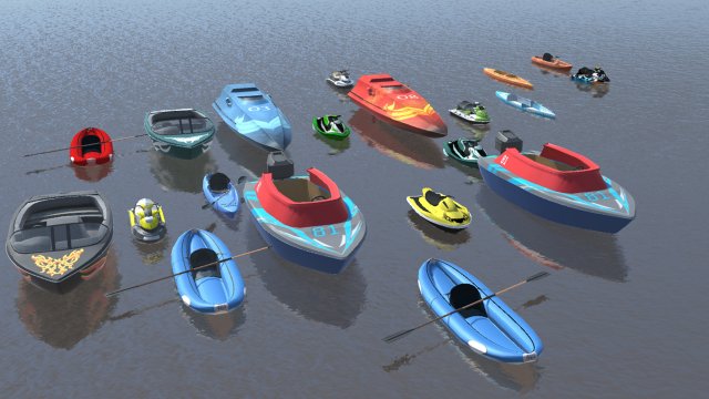 Boats World 3D Modell .c4d .max .obj .3ds .fbx .stl .blend 