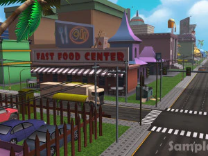 Cartoon City Constructive 3D Model