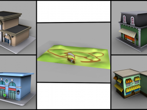 Cartoon City Constructive Modelo 3D