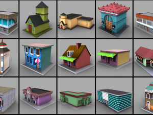 Cartoon City Constructive Modelo 3D
