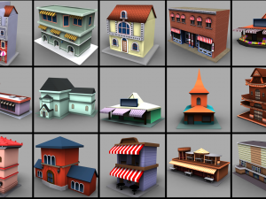 Cartoon City Constructive Modelo 3D