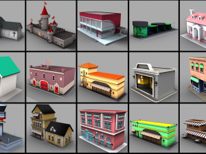 Cartoon City Constructive Modelo 3D