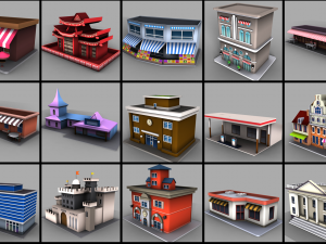 Cartoon City Constructive Modelo 3D