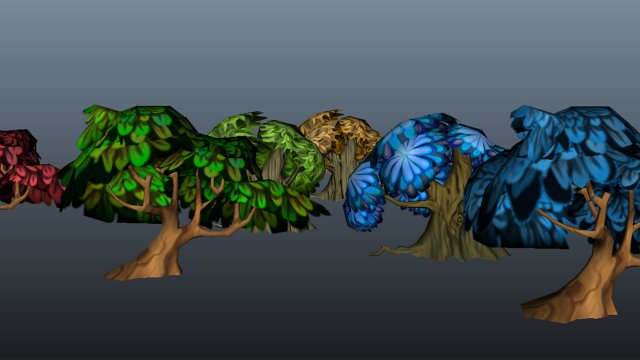 Crtoon Tree Bible 3D Модель .c4d .max .obj .3ds .fbx .stl .blend 