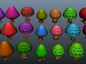 Crtoon Tree Bible 3D Model