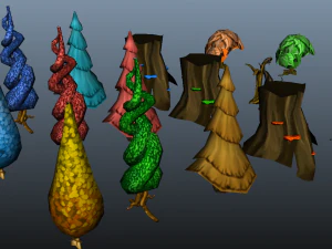 Crtoon Tree Bible 3D Model