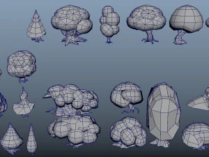 Crtoon Tree Bible 3D Model