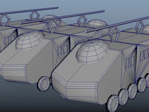 Cartoon Traffic Vehicles 3D Model